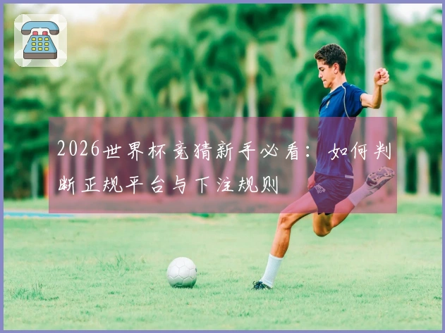 2026世界杯竞猜新手必看：如何判断正规平台与下注规则