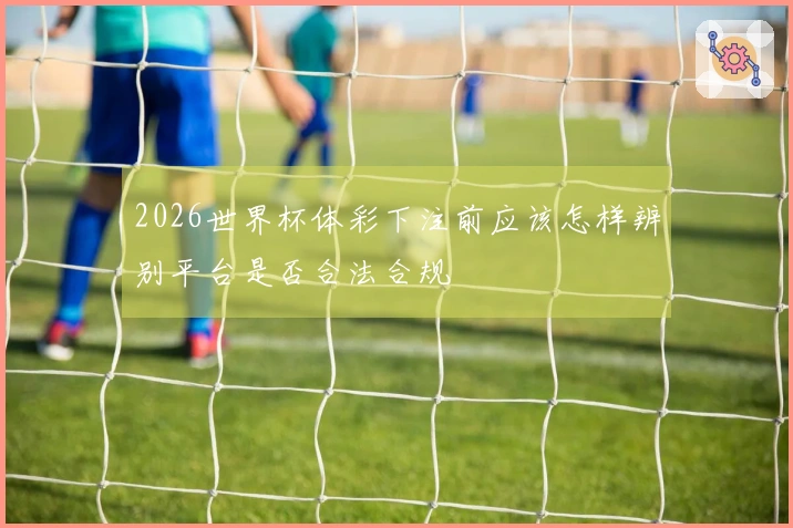 2026世界杯体彩下注前应该怎样辨别平台是否合法合规